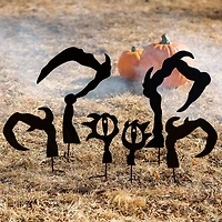 Metal Monster Silhouette Yard Stakes Halloween Decoration - 6 Pc.