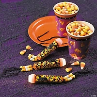 Mini Candy Corn Flashlights on a Rope - 12 Pc.