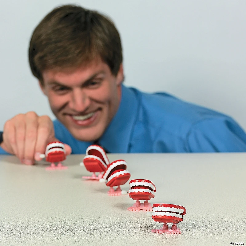 Mini Chomping Teeth Wind-Ups - 12 Pc.