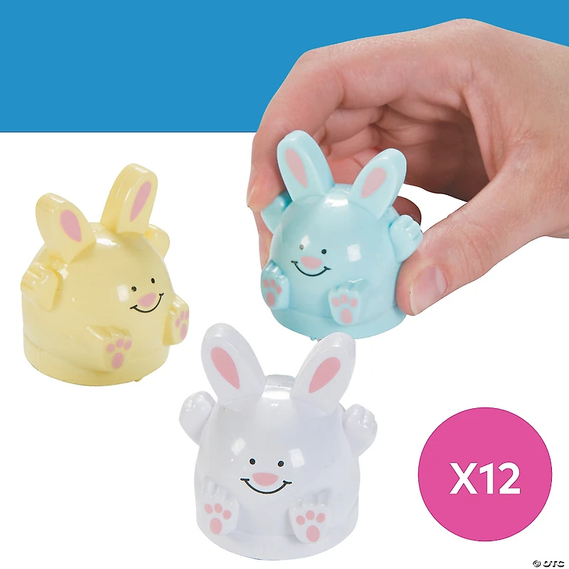 Mini Easter Bunny Pull-Back Toys - 12 Pc.