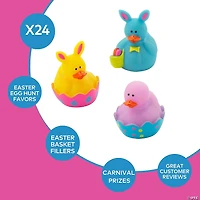 Mini Easter Rubber Ducks - 24 Pc.