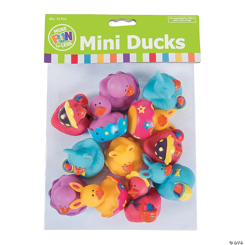 Mini Easter Rubber Ducks - 24 Pc.