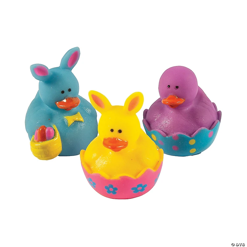Mini Easter Rubber Ducks - 24 Pc.