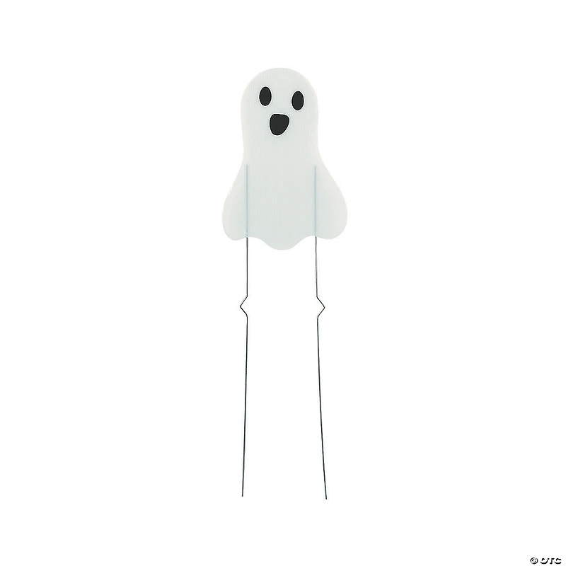 Mini Ghost Sidewalk Sign Halloween Decorations - 6 Pc.