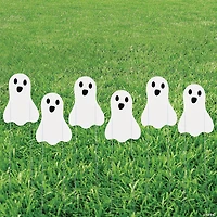 Mini Ghost Sidewalk Sign Halloween Decorations - 6 Pc.