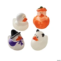 Mini Glow-in-the-Dark Halloween Rubber Ducks - 24 Pc.