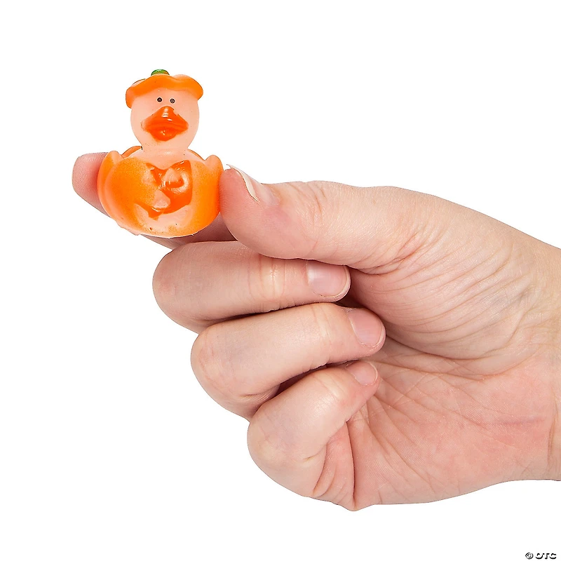 Mini Glow-in-the-Dark Halloween Rubber Ducks - 24 Pc.
