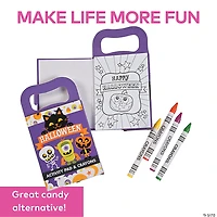 Mini Halloween Activity Books with Crayons - 12 Pc.