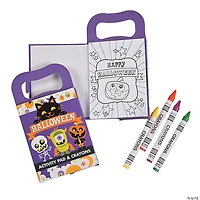 Mini Halloween Activity Books with Crayons - 12 Pc.