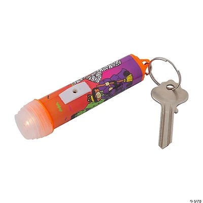 Mini Halloween Flashlight Keychains - 12 Pc.