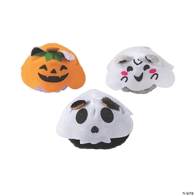 Mini Halloween Stuffed Cats in Ghost Costumes - 12 Pc.