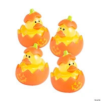 Mini Jack-O'-Lantern Rubber Ducks - 12 Pc.