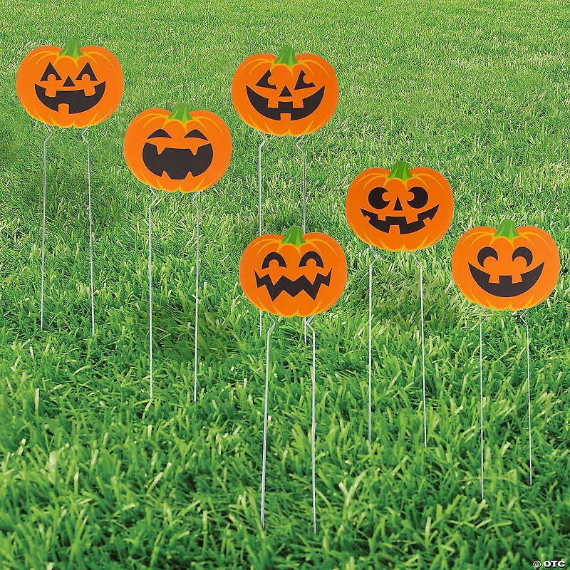 Mini Jack-O’-Lantern Yard Signs - 24 Pc.