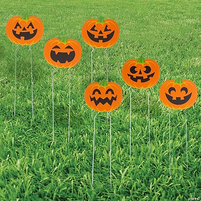 Mini Jack-O’-Lantern Yard Signs - 24 Pc.