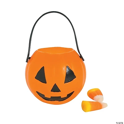 Mini Pumpkin Candy Buckets - 12 Pc.