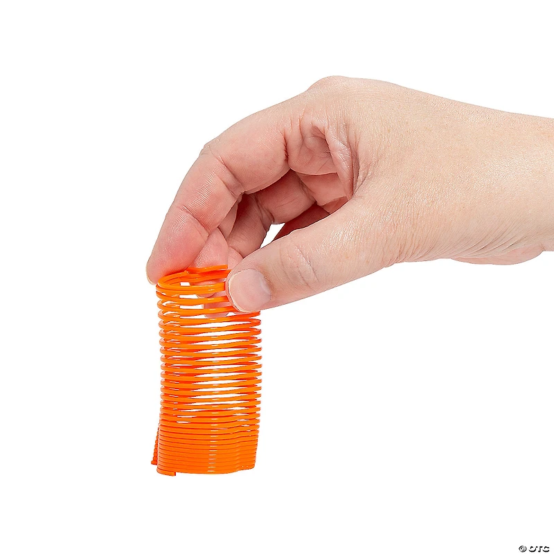 Mini Pumpkin-Shaped Orange Plastic Magic Springs