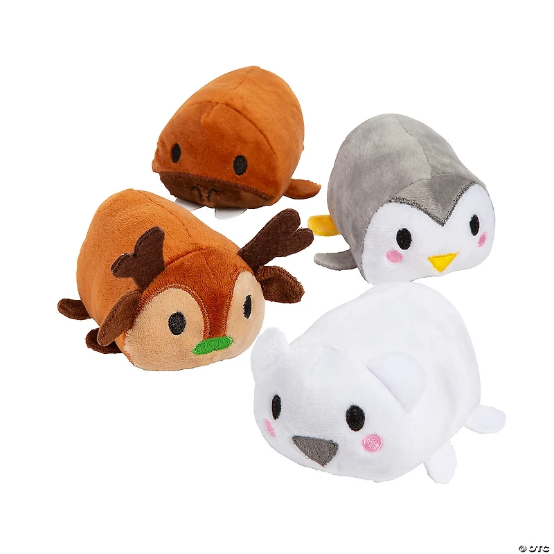 Mini Roly Poly Nordic Noel Stuffed Animals - 12 Pc.