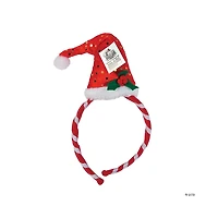 Mini Santa Hat Headbands - 6 Pc.