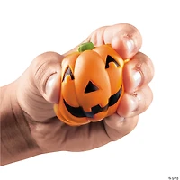 Mini Squeeze Jack-O’-Lantern Stress Toys - 24 Pc.