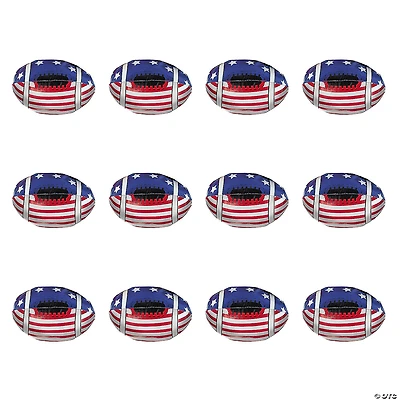 Mini Stars & Stripes Footballs - 12 Pc.