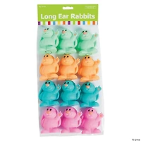 Mini Vinyl Long Ear Rabbits - 12 Pc.