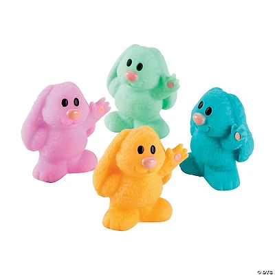 Mini Vinyl Long Ear Rabbits - 12 Pc.