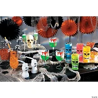 Molded Ghost Cups with Straws - 12 Pc.