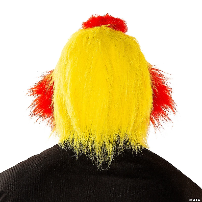 Moving Mouth Red Yellow LED Clown Mask Costume Accessory