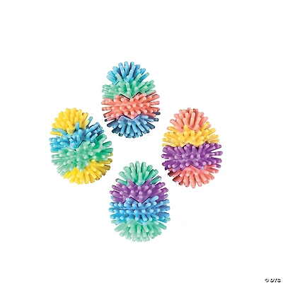 Multicolor Egg-Shaped Porcupine Characters - 36 Pc.