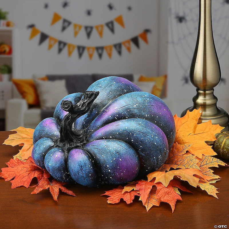 National Tree Company 10 in. Purple Galaxy Pumpkin Decor