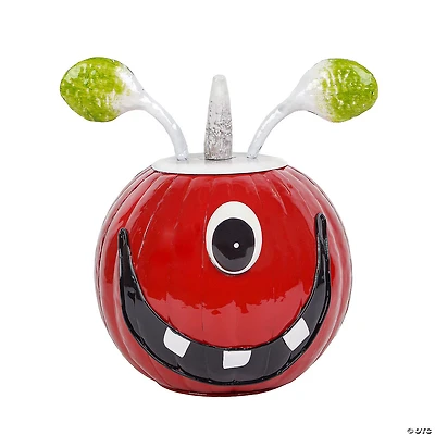 National Tree Company 11 in. Halloween Single Eye Metal Pumpkin Decoration