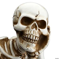 National Tree Company 11 in. LED Lit Skeleton on Purple Galaxy Pumpkin