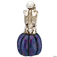 National Tree Company 11 in. LED Lit Skeleton on Purple Galaxy Pumpkin
