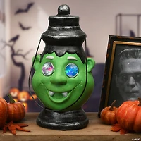 National Tree Company 12" Green Ghoul Lantern with LED Lights