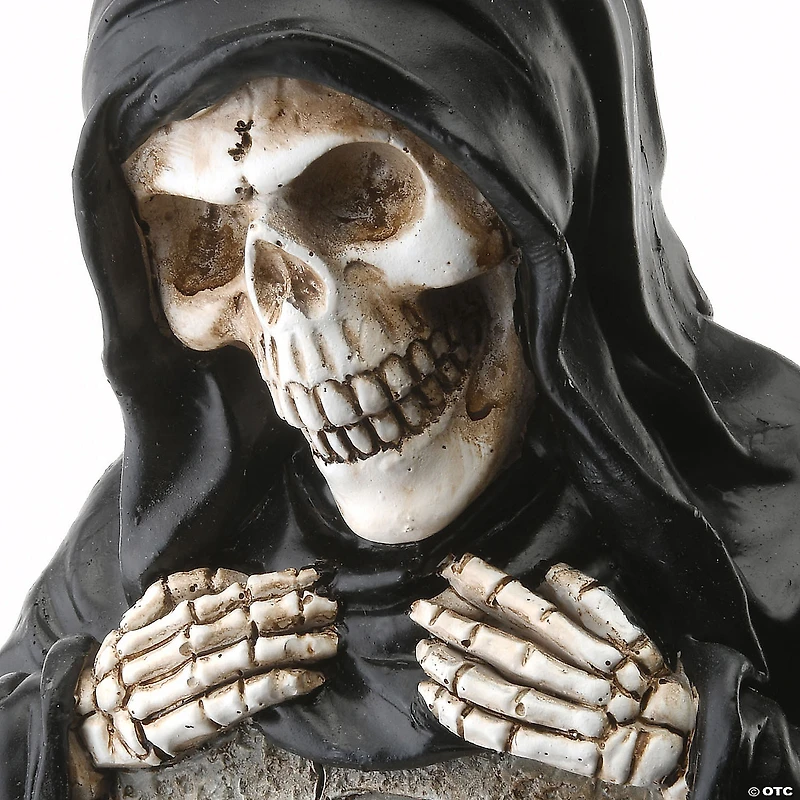 National Tree Company 12 in. Tombstone and Skeleton Reaper