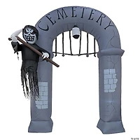 National Tree Company 12ft Inflatable Halloween  Ghost Arch, 7 White LED Lights- UL