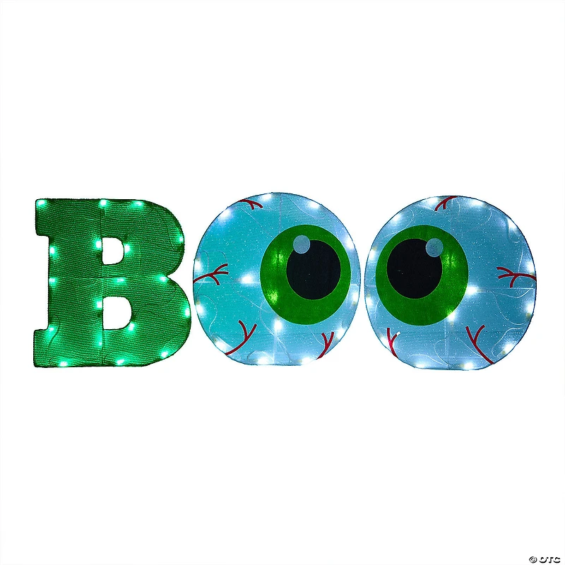 National Tree Company 14" Halloween BOO Sign, LED Lights, UL