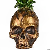 National Tree Company 14 in. Halloween Pineapple Skull Tabletop Décor
