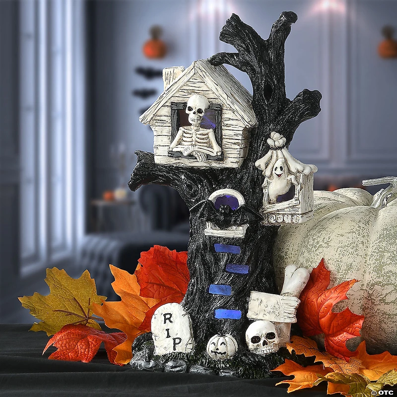 National Tree Company 15 in. Frightening Face Haunted Tree