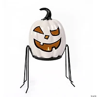 National Tree Company 15 in. Pre-Lit Ghost Pumpkin in Stand