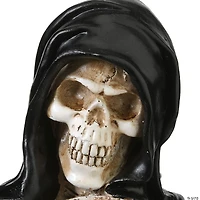 National Tree Company 16 in. Grim Reaper Skeleton and Tombstone