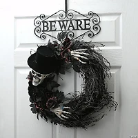 National Tree Company 16 in. Halloween "Beware" Wreath Hanger