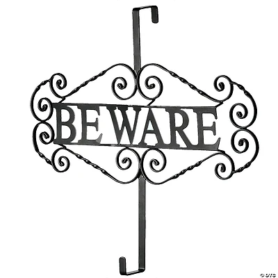 National Tree Company 16 in. Halloween "Beware" Wreath Hanger