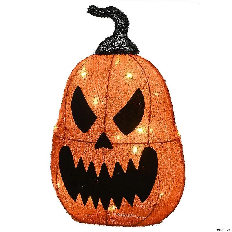 National Tree Company 16 in. Pre-Lit Scary Jack-O-Lantern