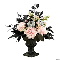 National Tree Company 17" Artificial Pretty Morbid Pink Carnation Centerpiece