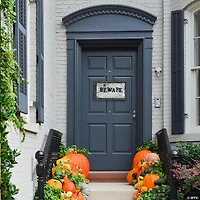 National Tree Company 18 in. Animated Halloween Door Sign, Sound Activated