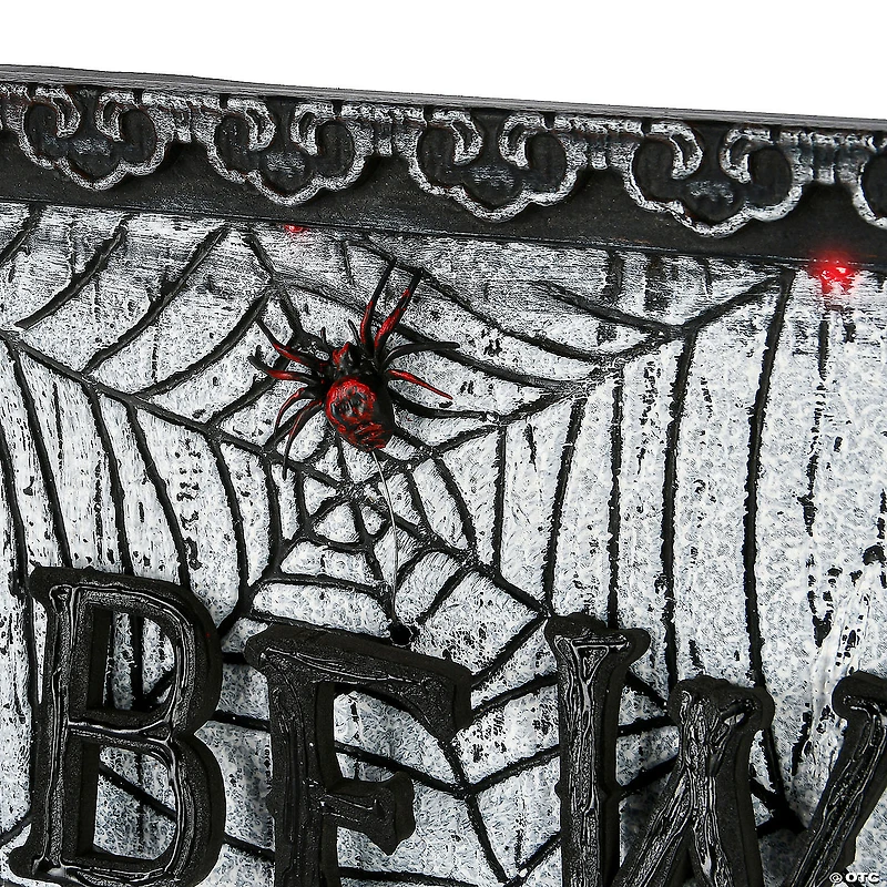National Tree Company 18 in. Animated Halloween Door Sign, Sound Activated