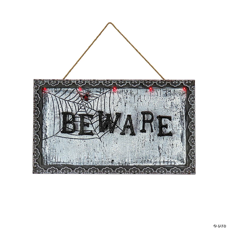 National Tree Company 18 in. Animated Halloween Door Sign, Sound Activated