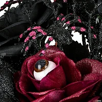 National Tree Company 18 in. Halloween Black Rose Plant