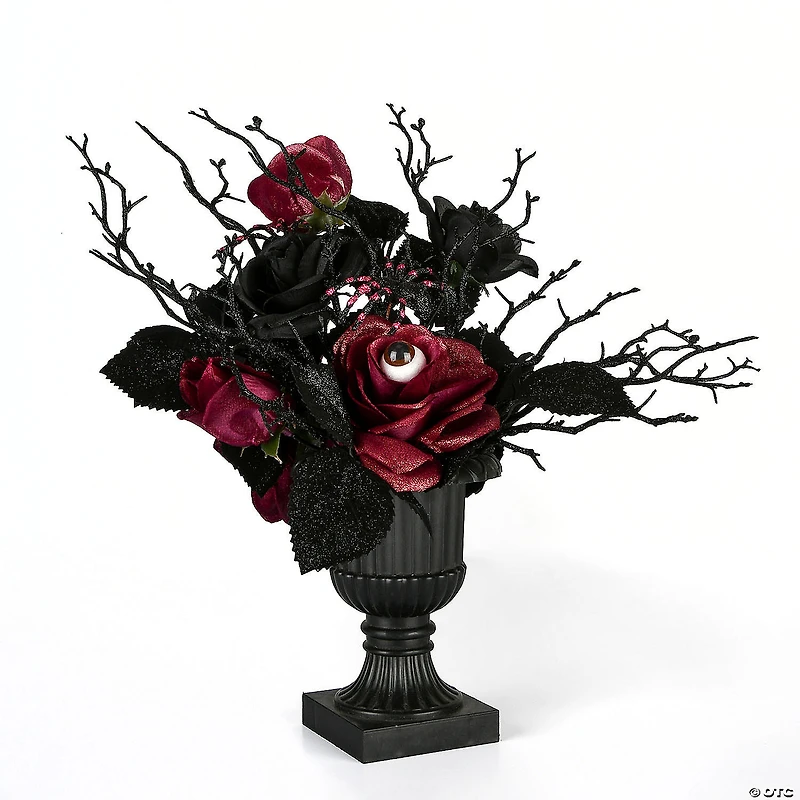 National Tree Company 18 in. Halloween Black Rose Plant